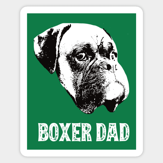 Boxer Dog Dad Sticker by DoggyStyles